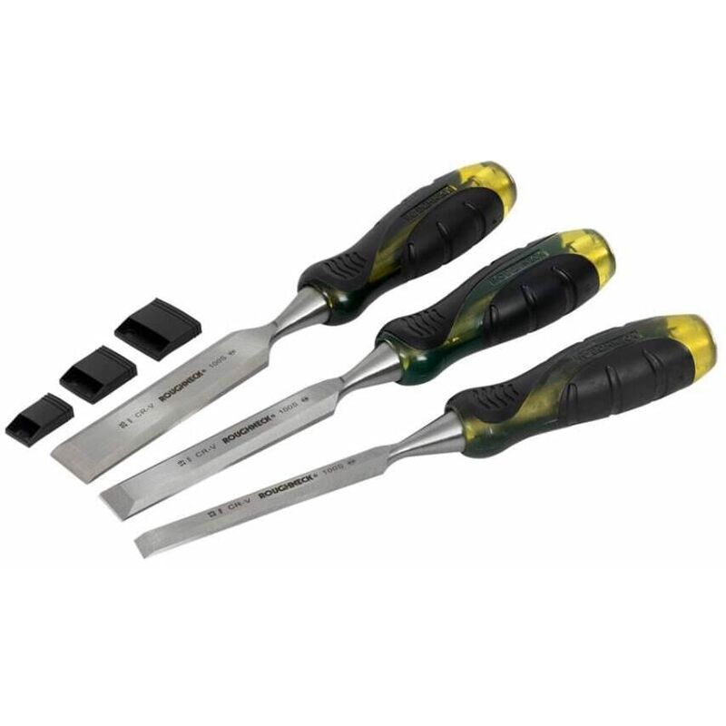 Professional Bevel Edge Chisel Set, 3 Piece - Roughneck