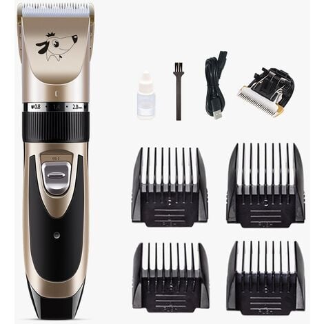 AOUGO Professional Dog Clipper Long Thick Hair Animal Quiet Rechargeable Electric Clipper for Dogs and Cats Dog Clipper Kit