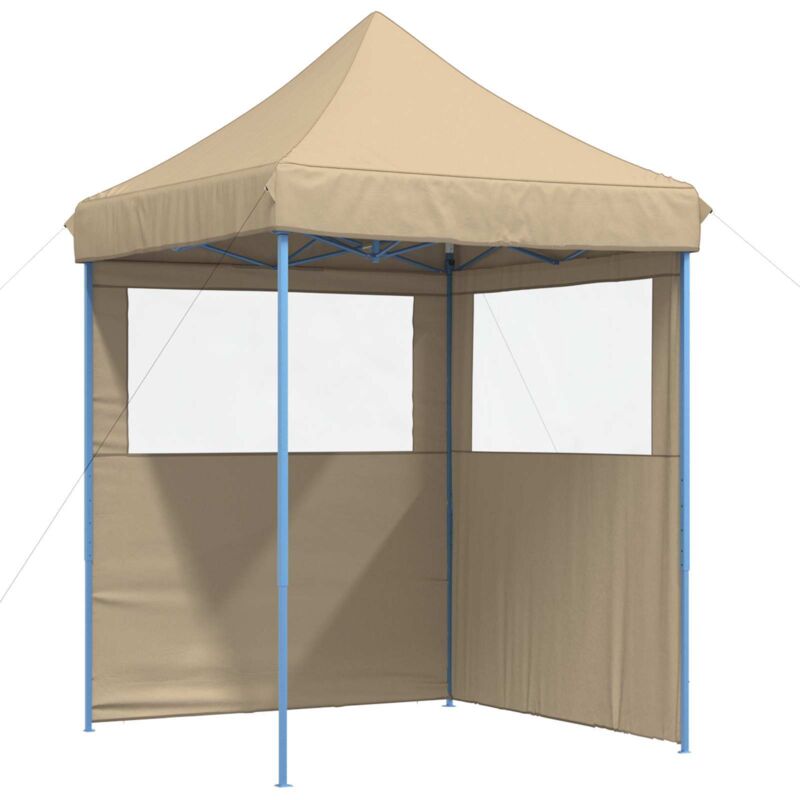 Party Tent Folding Beige 200 X 200 X 306 Cm Oxford Fabric Vidaxl