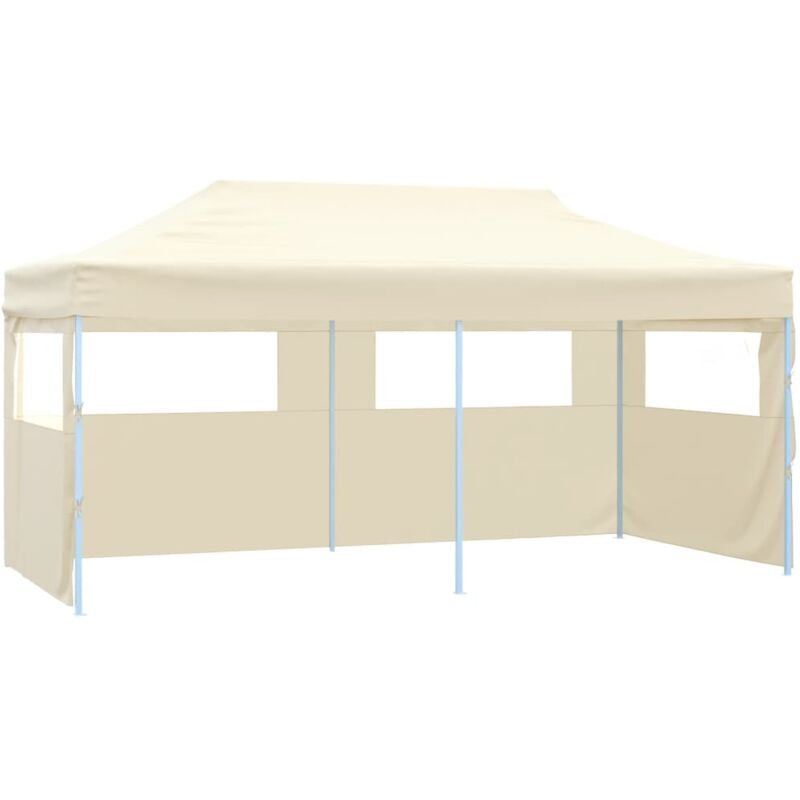 Vidaxl - Professional Folding Party Tent with 4 Sidewalls 3x6 m Steel Cream - Cream