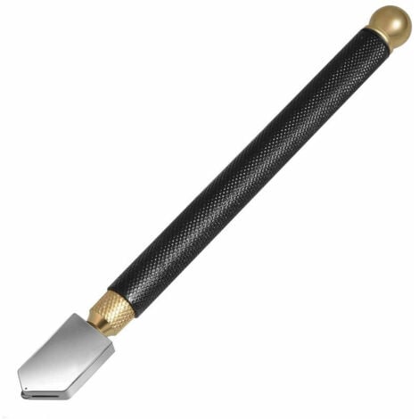 Professional Glass Cutter, Glass Cutting Tool Lubricated Tungsten Carbide Cutting Wheel Cuts Glass, Mirror, Tile & Stained Glass from 3-12mm-