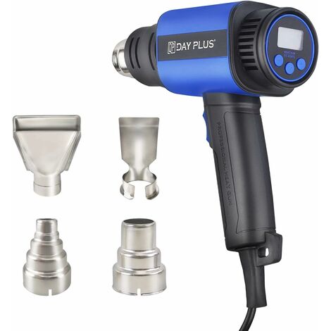 Professional Hot Air Gun with 12 Modes Adjustable Temperature 50-600 ��, 4 Nozzles with Scraper, Memory Function for DIY, Stripping Paint, Shrinking PVC and Home Improvement