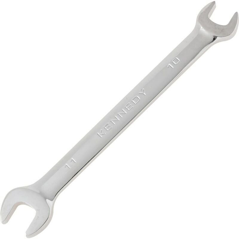 Pro Metric Open Ended Spanner, Double End, Chrome Vanadium Steel, 10mm x - Kennedy