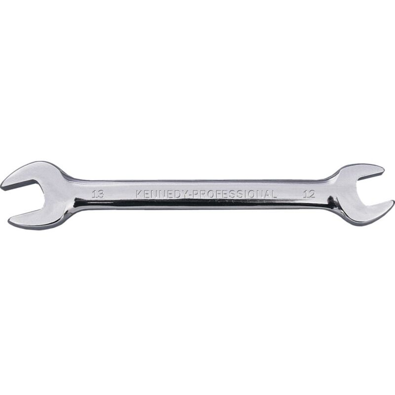 Pro Metric Open Ended Spanner, Double End, Chrome Vanadium Steel, 8mm x - Kennedy