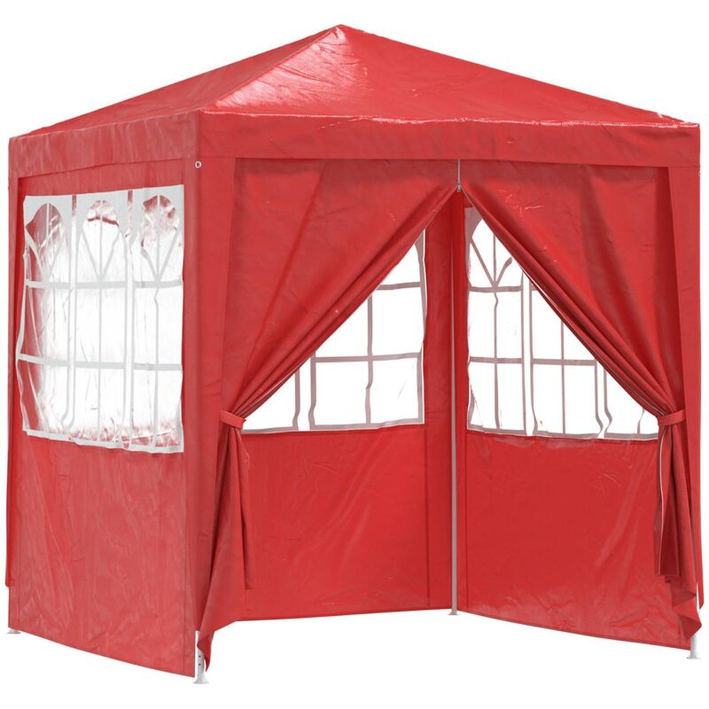 Party Tent Red 200 X 200 X 240 Cm Pe And Steel Vidaxl