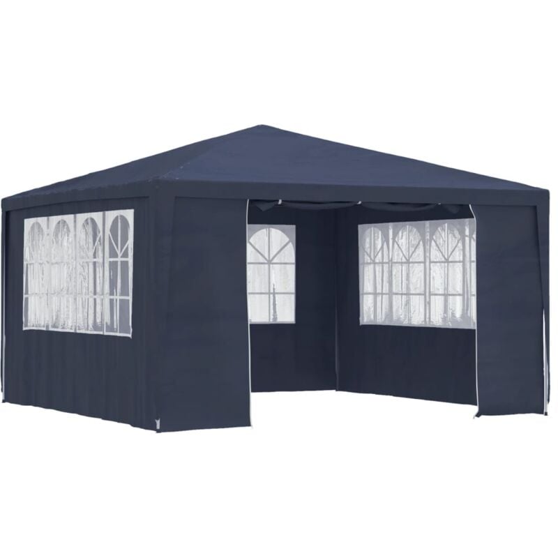 Professional Party Tent with Side Walls 4x4 m Blue 90 g/m Vidaxl