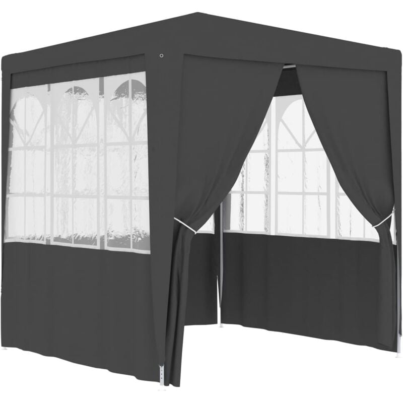 Professional Party Tent Side Walls 2.5x2.5 m Anthracite 90 g/m² Vidaxl