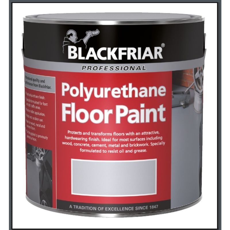 Polyurethane Floor Paint - Hard Wearing - Dark Grey - 1 Litre - Blackfriar