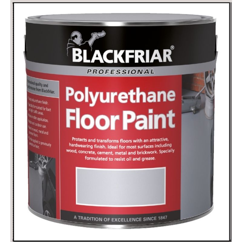 Blackfriar Polyurethane Floor Paint - Hard Wearing - Light Grey - 1 Litre