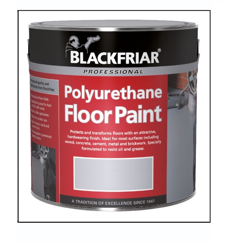 Polyurethane Floor Paint - Hard Wearing - White - 2.5 Litre - Blackfriar