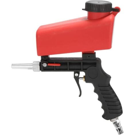 Professional Portable Pneumatic Sandblaster for Removing Paint Chips and Rust (Red)