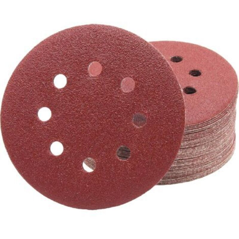 Professional sanding discs │ 100 pieces │ 8 holes │ ø 125 mm │ grain 120 │ for eccentric sanders │ sanding sheets │ sandpaper (p 120)