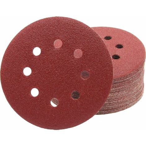 Professional Sanding Discs │ 100 pieces │ 8 holes │ Ø 125 mm │ grit 120 │ for random orbital sanders │ Sanding Sheets │ Sandpaper(P 120)