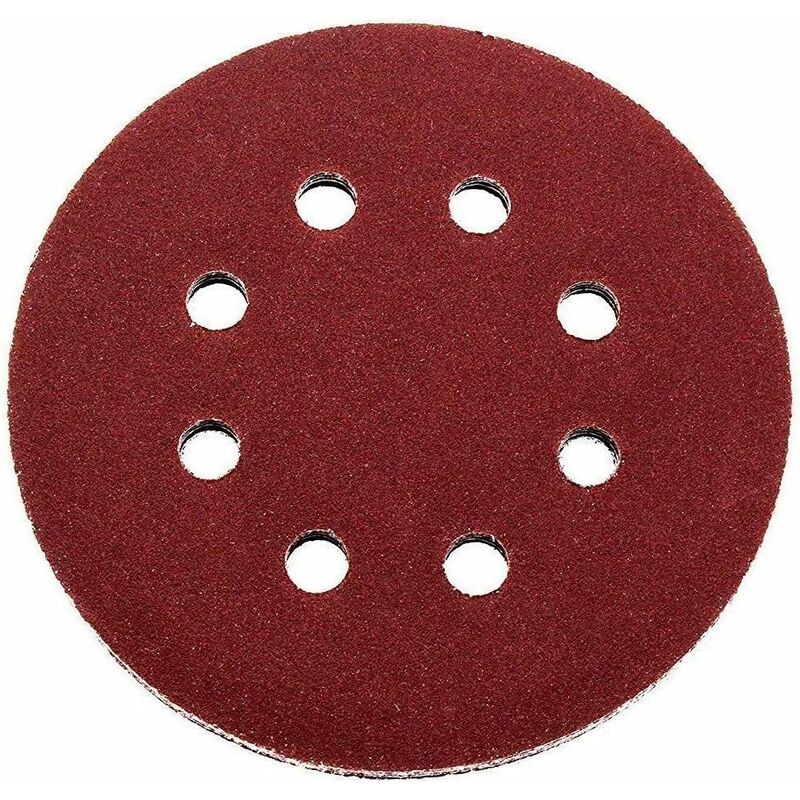 Professional Sanding Discs │ 60 pieces │ 8 holes │ Ø 125 mm │ Mixpack (10 x grit 40/60/80/120/180/240 each) │ for random orbital sanders │ Sanding