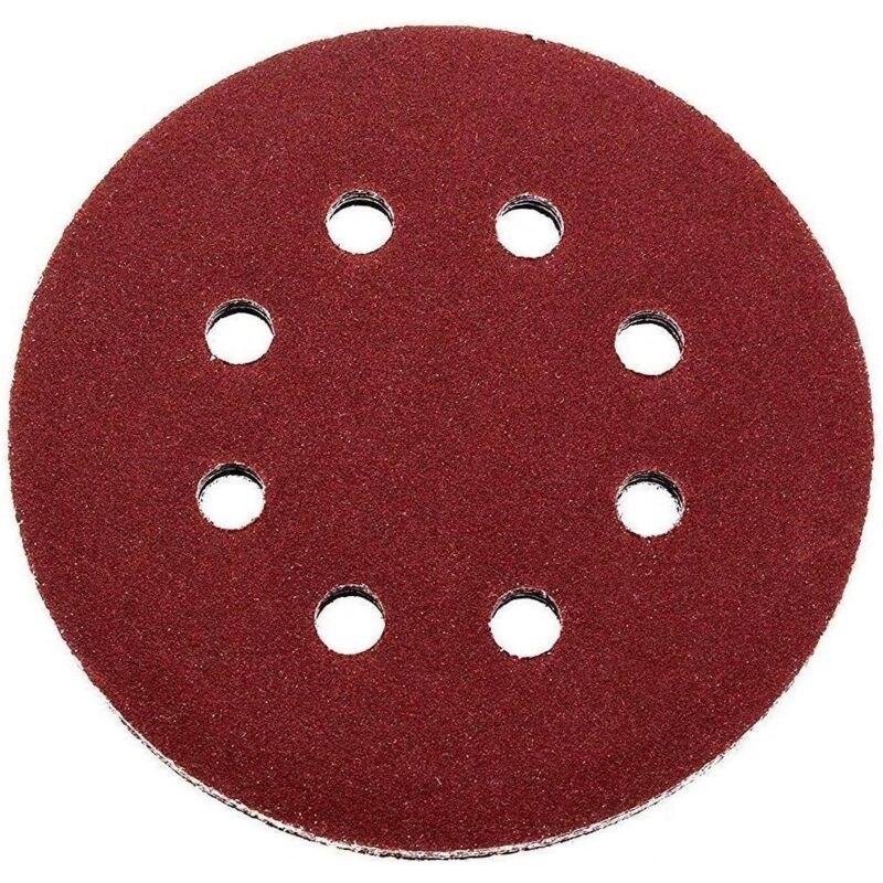 Professional sanding discs │ 60 pieces │ 8 holes │ Ø 125 mm │ Mixpack (10 x grit 40/60/80/120/180/240 each) │ for gravure orbital sanders │ Sanding