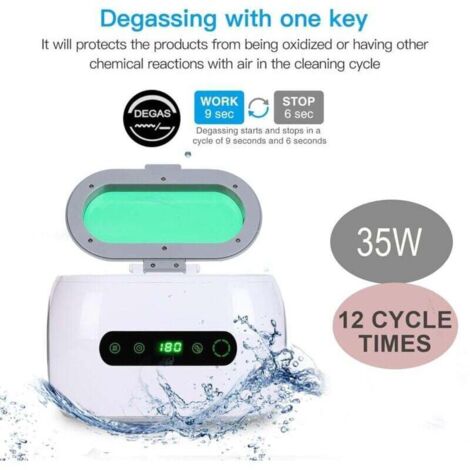 Professional Ultrasonic Cleaner 600ml, Cleaning Device for Glasses, Watches, Jewelry, Dentures, Utensils