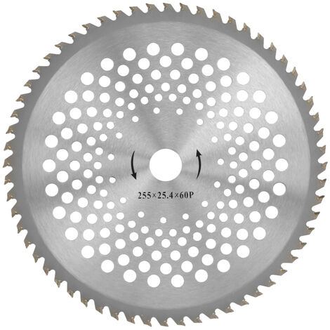 Professionelle 10-Zoll-Metalltrennscheibe für Freischneider, Heckenscheren und Motorsensen (60 Zähne)