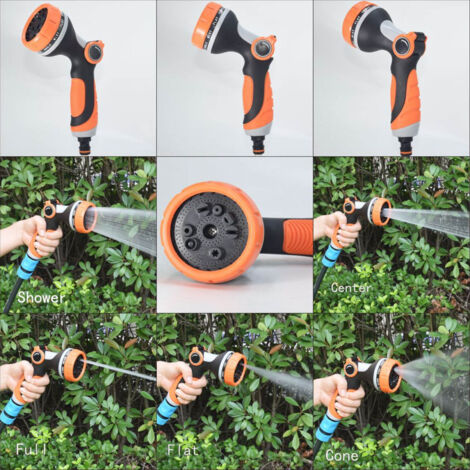 Professionelle Gartenspritze aus orangefarbenem ABS-Kunststoff, 218 g – Verstellbarer Hochdrucksprüher für Pflanzen, Waschen und Haustiere