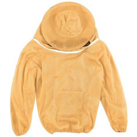 Professionelle Imker-Schutzjacke mit integriertem Schleier – Orange