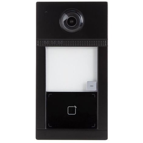 Professionelle IP-Video-Türsprechanlage mit 1 Taste aus Metall - Schwarz - PoE