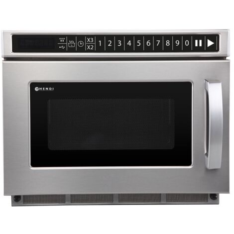 Professionelle Mikrowelle mit 100 Programmen, USB-Anschluss, 3000 W Leistung und 18 Litern Garraumvolumen