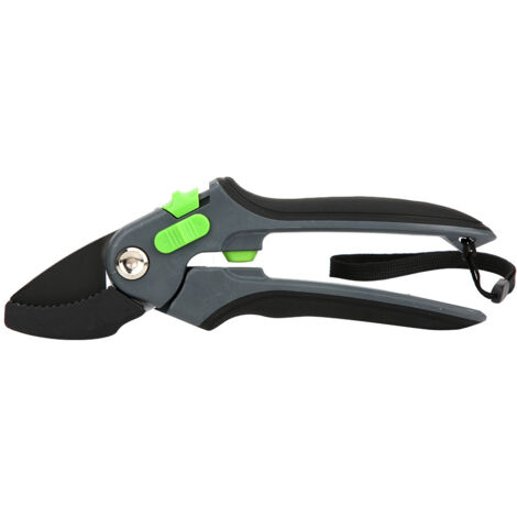 Professionelle, rutschfeste Gartenschere zum Beschneiden und Stutzen von Bäumen (Schwarz)