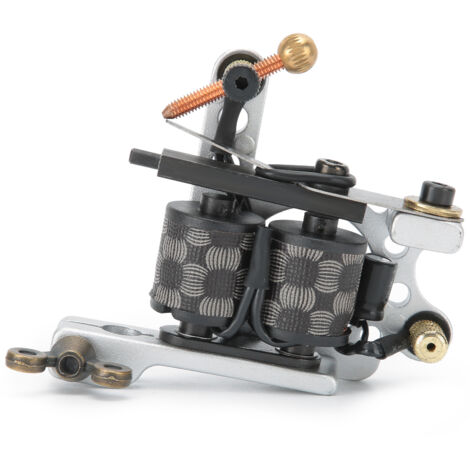 Professionelle tragbare Tätowiermaschine – Liner- und Shader-Tattoo-Stift – Silbernes Modell ZZ082-1