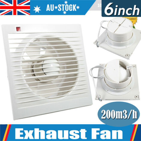 Professioneller 15 cm (6 Zoll) Wandlüfter aus ABS, 220 V – Für Küche, Bad, WC, Fenster, Zuhause