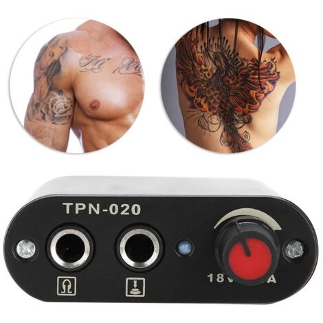 Professioneller 220-V-Rotations-Tattoo-Motor in Schwarz mit Mini-Netzteil für Zubehör (EU)