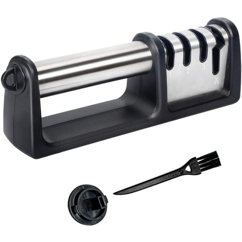 Image of Professioneller 4-in-1 3-stufiger Küchenmesser- und Scherenschärfer, Wolfram, Diamant und