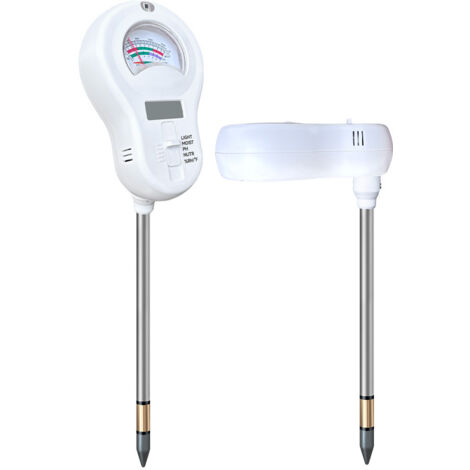 Professioneller 6-in-1-Bodenanalysator – pH-, Feuchtigkeits-, Temperatur- und Lichtanalysator für Gartenbau, Rasen, Zimmerpflanzen und Landwirtschaft – Alovez