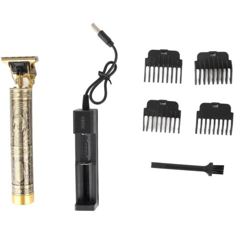 Professioneller Haarschneider T9 – Retro-Elektro-Finishing-Set mit Ladegerät und Führungskämmen für das tägliche Haarstyling