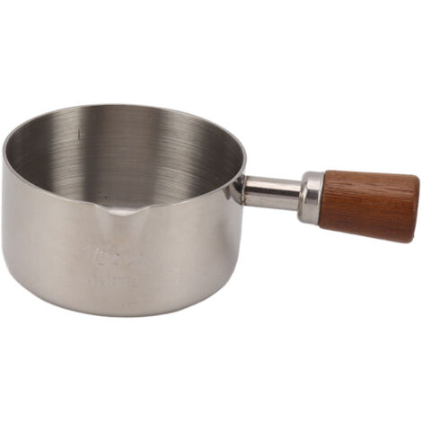 Professioneller Saucenbecher aus Edelstahl 304 mit Griff für Küche, Bankett und Picknick, 80 ml, Silber
