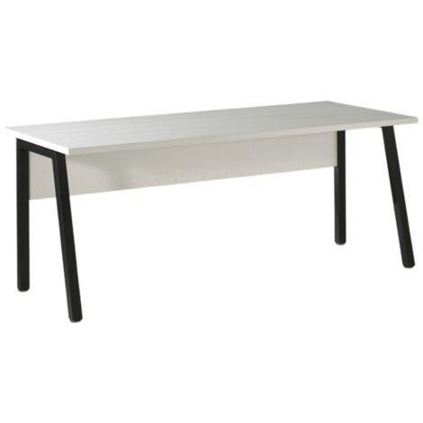 Professioneller Schreibtisch 200cm – Kollektion SOON – Farben Mattweiß und Schwarz