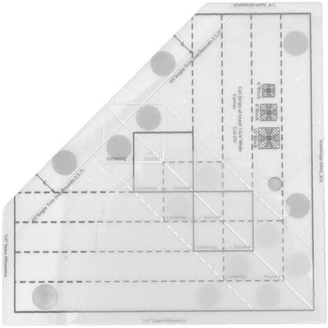 Professionelles Acryl-Patchworklineal mit Raster und Präzisionsskala für DIY-Nähprojekte