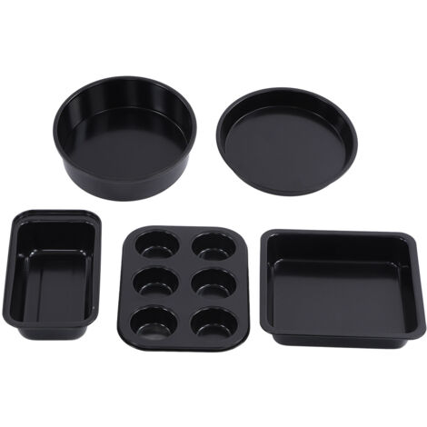 Professionelles Backform-Set aus Kohlenstoffstahl – Kuchenformen, Pizzaform für die heimische Küche, Schwarz