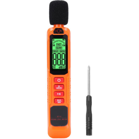 Professionelles Dezibelmessgerät mit hellem LCD-Bildschirm zur Lärmmessung (A-Bewertung)