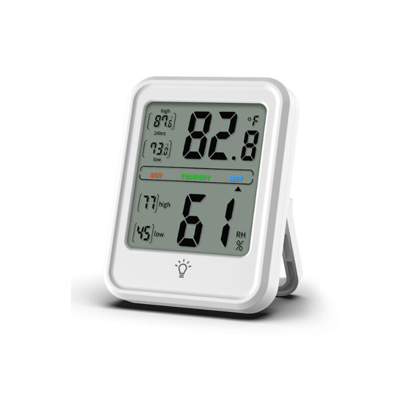 Image of Professionelles digitales Hygrometer und Innenthermometer - Feuchtigkeitsmesser - Grau