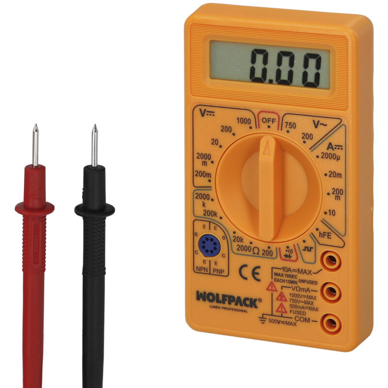 Image of Professionelles Digitalmultimeter mit LCD-Anzeige (9-V-Batterie im Lieferumfang enthalten)