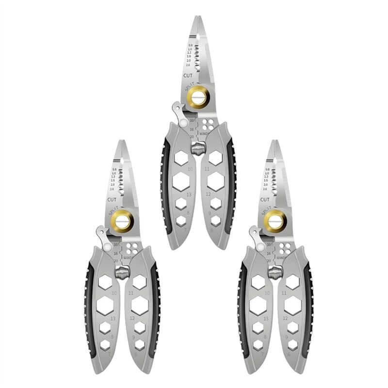 Image of Tlily - Professionelles Mehrzweck-Abisolierwerkzeug, 7-Zoll-Hochleistungs-Elektrowerkzeug (3 Stück)