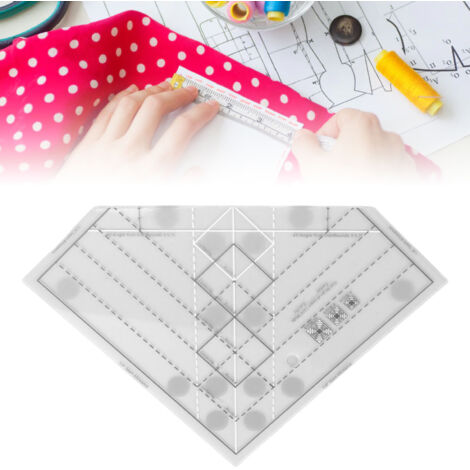 Professionelles Quiltlineal [Präzisions-Acryl-Rasterlineal] Raster-Quiltlineal für DIY-Nähprojekte, Größe 138 x 138 mm / 5,43" x 5,43"