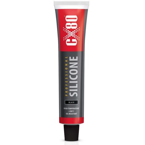 PROFESSIONELLES SCHWARZES HOCHTEMPERATURSILIKON 80ML TUBE - CX-061