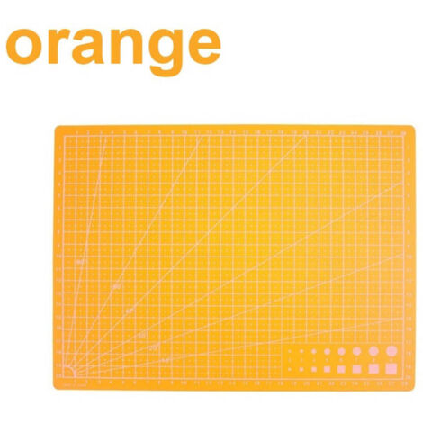 Professionelles selbstheilendes A4-PVC-Schneidebrett, ideal für Patchwork, Nähen, Scrapbooking und DIY-Bastelarbeiten, Farbe: Orange.