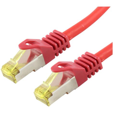Professionelles SFTP/LSOH CAT6A 3M Patchkabel, Rot, TCR6ASS030R