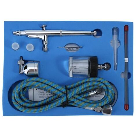 Professionnel 0.2 mm 0.3 mm 0.5 mm double action aérographe Kit Spray peinture pistolet kit complet ensemble -YEA