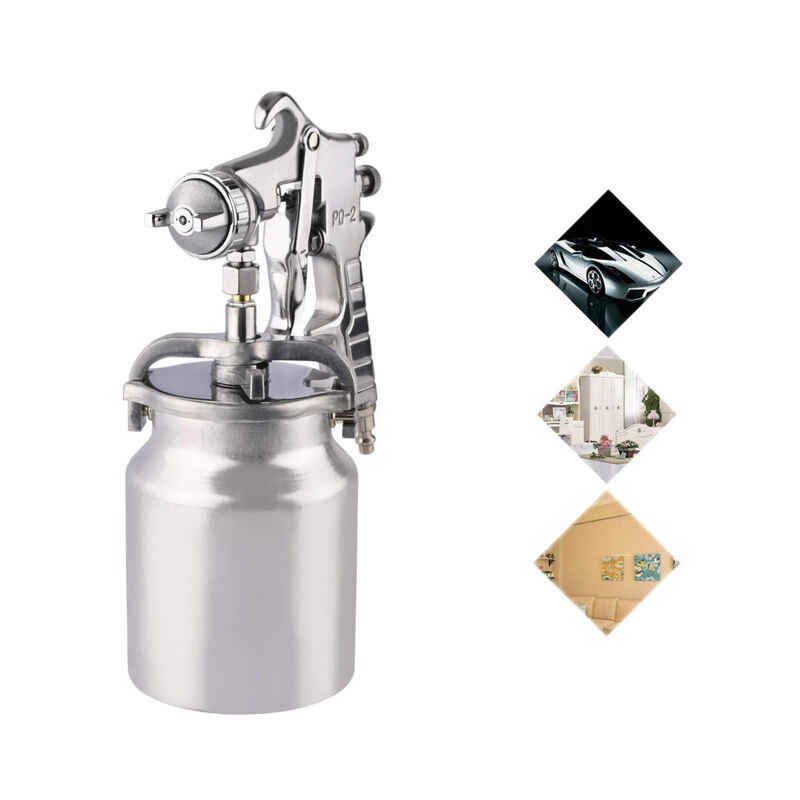 Sjqka - Professionnel Pistolet à peinture Système de pulvérisation de peinture, acier inoxydable, buse 2,0 mm, pistolet à peinture