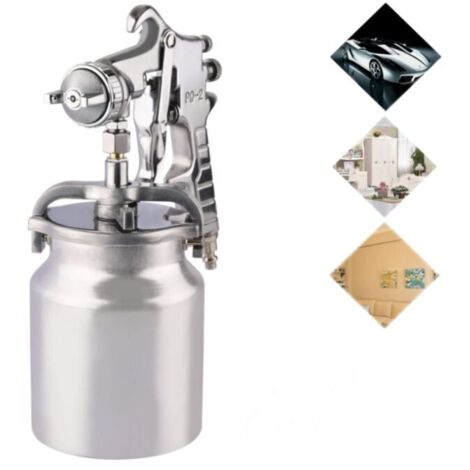 Professionnel Pistolet à peinture   Système de pulvérisation de peinture, acier inoxydable, buse 2.0 mm, pistolet à peinture pour l'automobile, le ménage et les meubles
