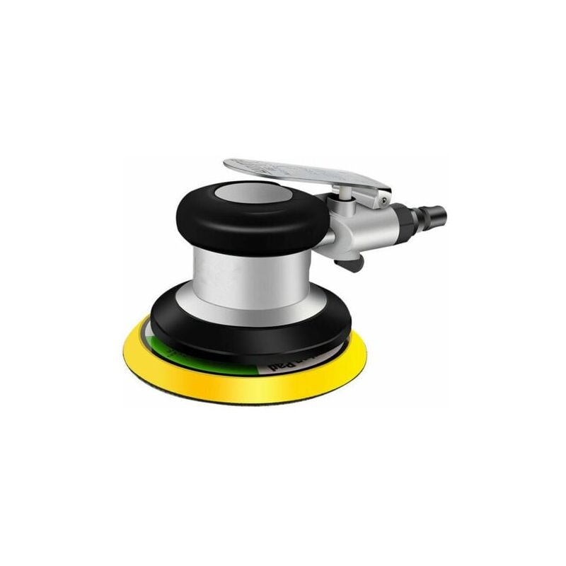 Professionnel Ponceuse excentrique à air comprimé, polisseuse pneumatique à double action haute performance mini avec, 9500tr/min, (1pcs, 125mm)