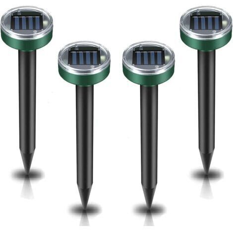 Professionnel Répulsifs Solaires Anti-Taupes,4 pièces Répulsif Contre Les Taupes,Répulsif Contre Les campagnols, Répulsif à ultrasons,Répulsif Solaire Contre Les Taupes