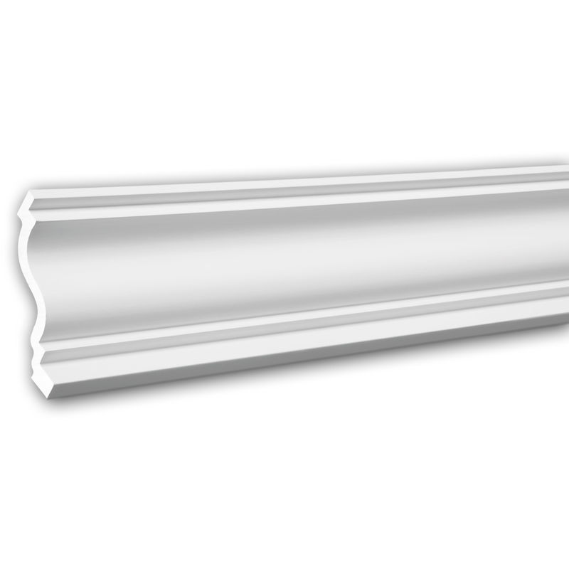 Profhome Decor - Cornice Moulding 150126 ative Moulding Crown Moulding Coving Cornice Neo-Classicism style white 2 m - white